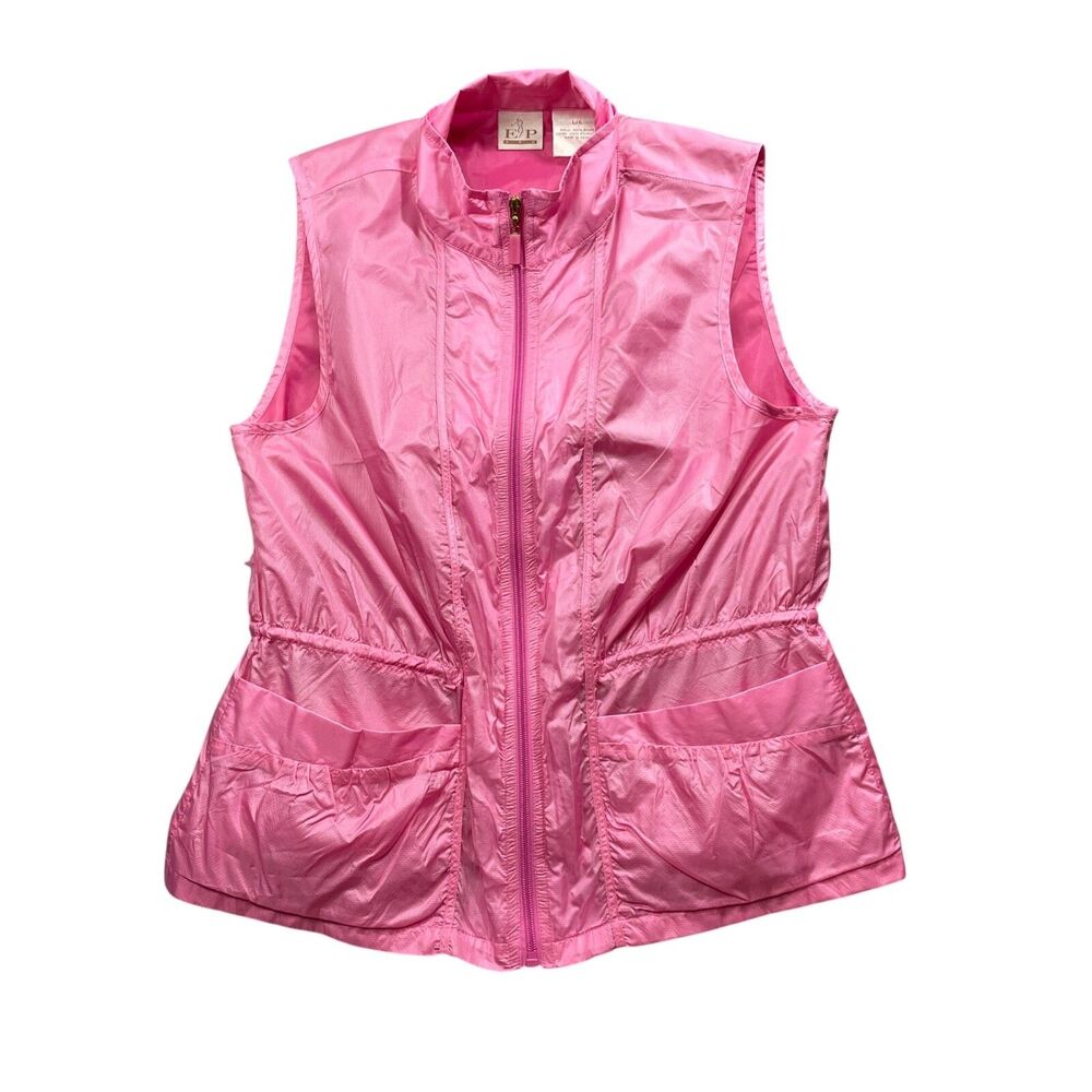 EP Pro Pink Lightweight Vest Full‎ Zip Large Nylon Lined (see description)